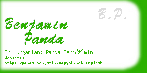 benjamin panda business card